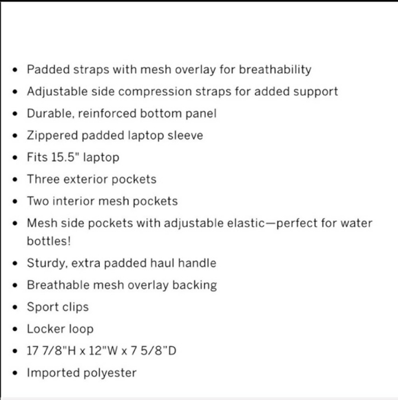 PINK VICTORIA'S SECRET CAMPUS BACKPACK + VS SOCKS - Picture 3 of 3